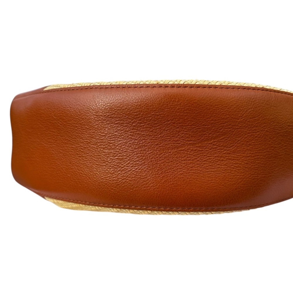 Mansur Gavriel Lilium Shoulder Crossbody Bucket Bag Natural Raffia Leather Brown - Picture 9 of 15